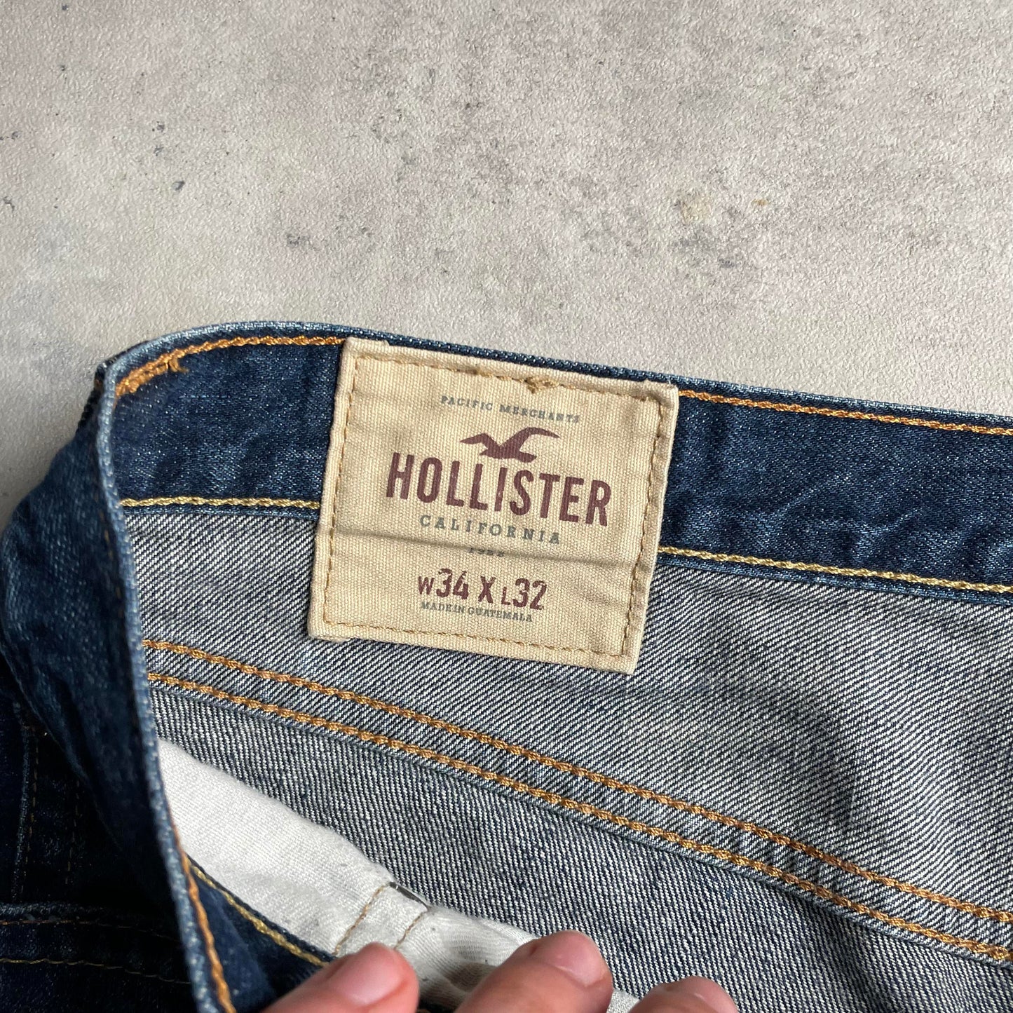 Y2K Hollister distressed straight fit farmernadrág