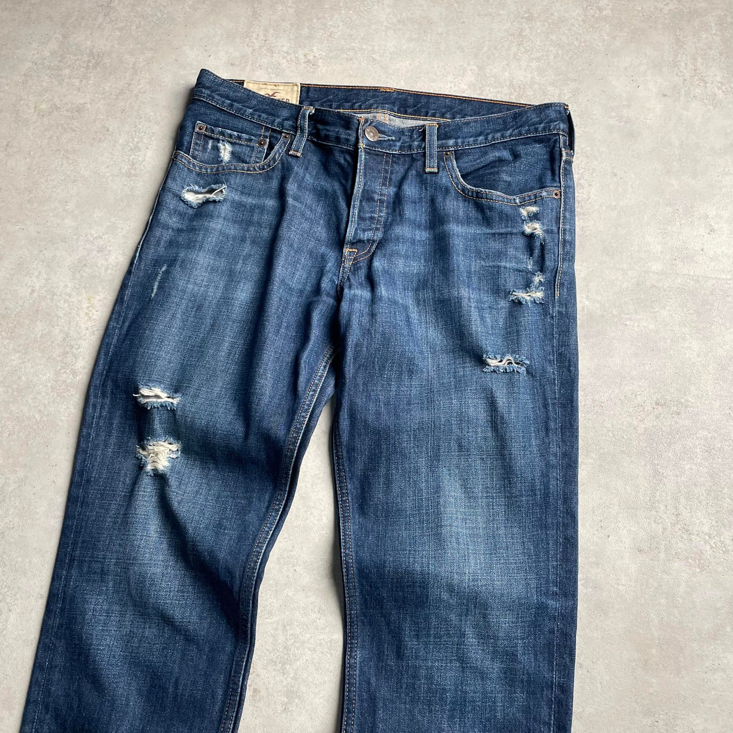 Y2K Hollister distressed straight fit farmernadrág