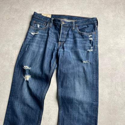 Y2K Hollister distressed straight fit farmernadrág