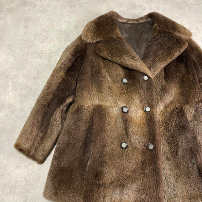 Vintage barna szőrmekabát
