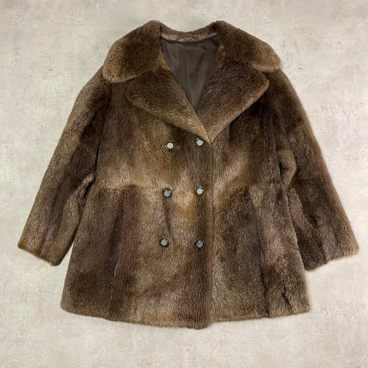 Vintage barna szőrmekabát