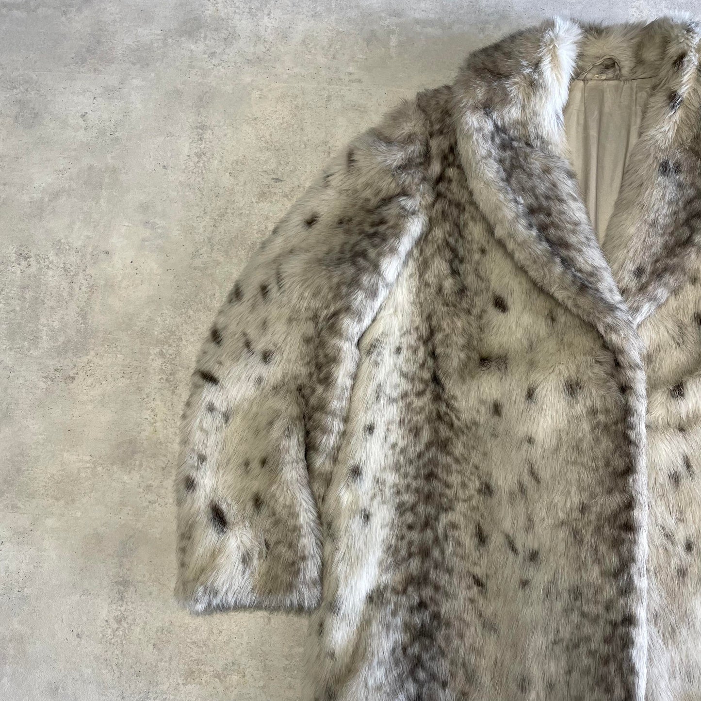 Vintage fehér szőrmekabát