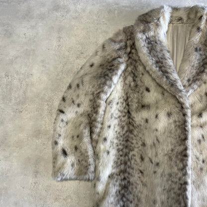 Vintage fehér szőrmekabát