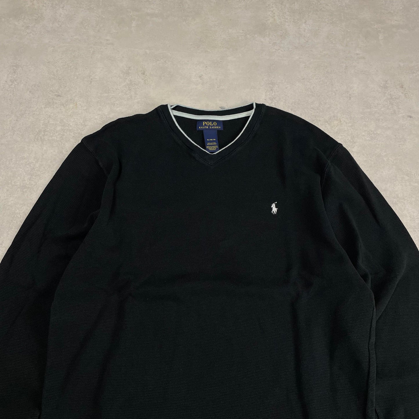 Ralph Lauren fekete v-nyakú pulóver