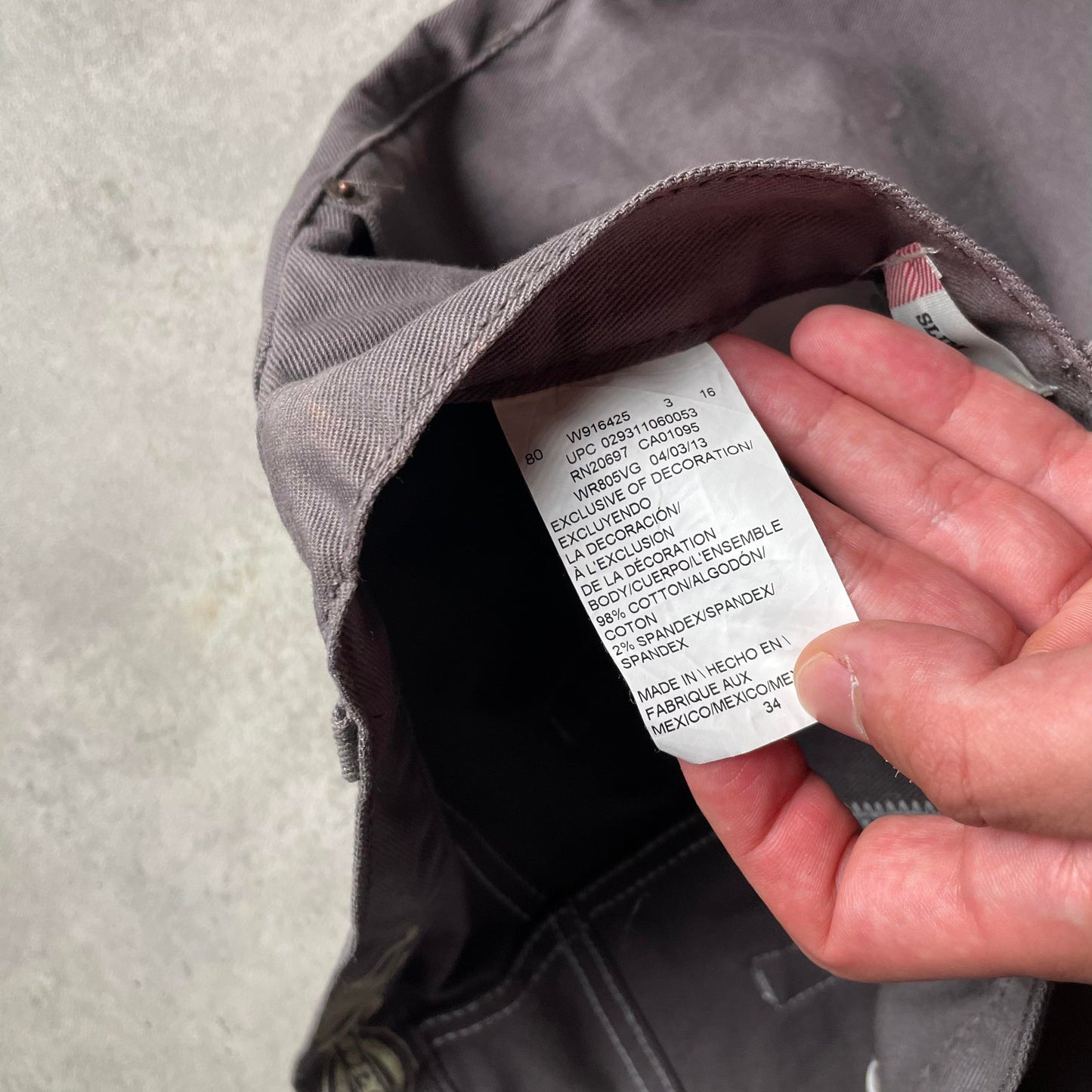 Dickies szürke farmeranyagú rövidnadrág