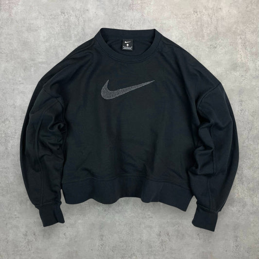 Nike furry swoosh cropped crewneck