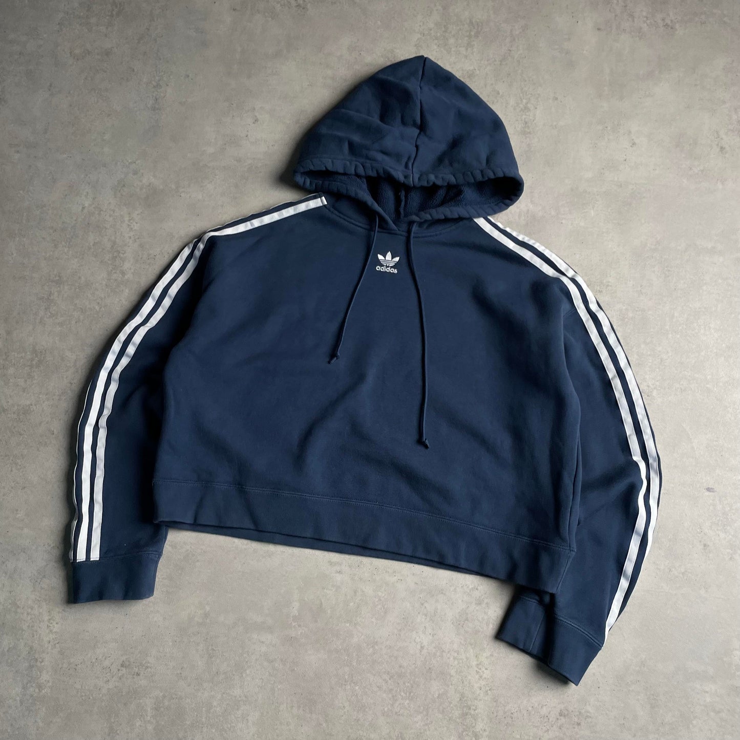 Adidas cropped center logo hoodie
