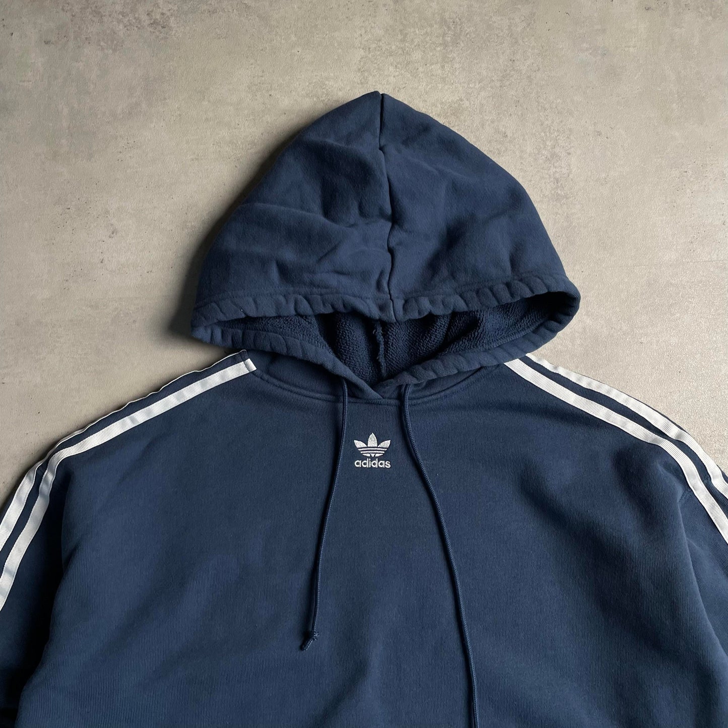 Adidas cropped center logo hoodie