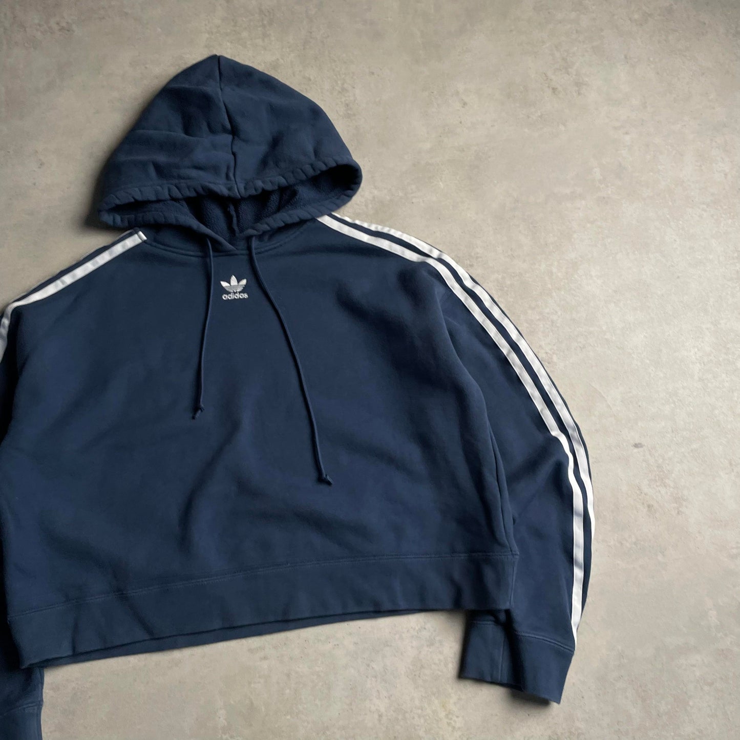 Adidas cropped center logo hoodie