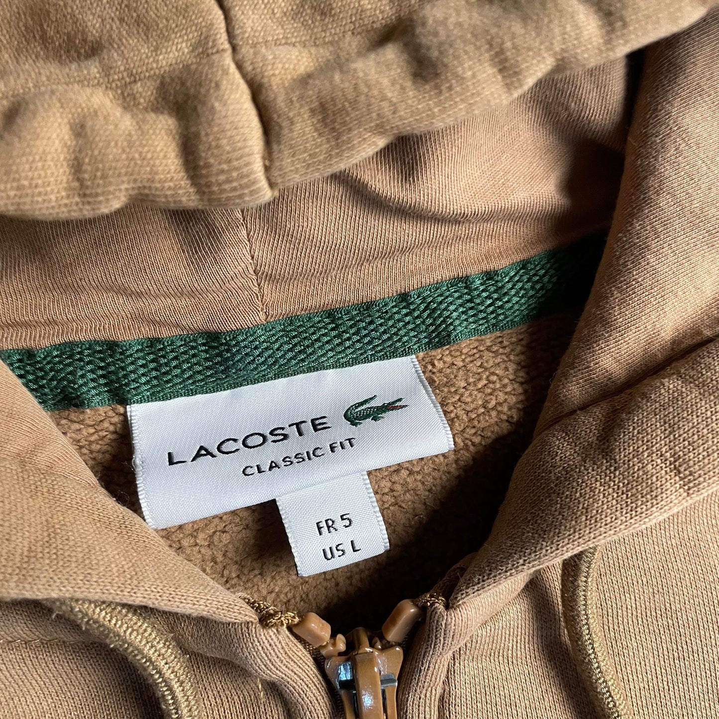 Lacoste barna zip-up hoodie