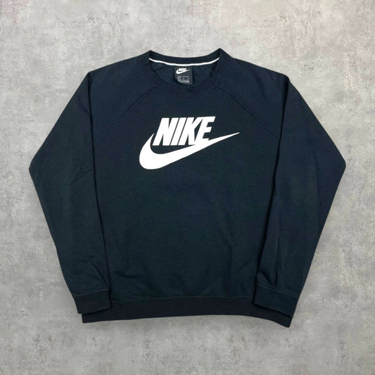 Nike fekete big logo crewneck