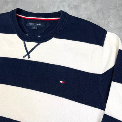 Tommy Hilfiger csíkos környakú pulóver
