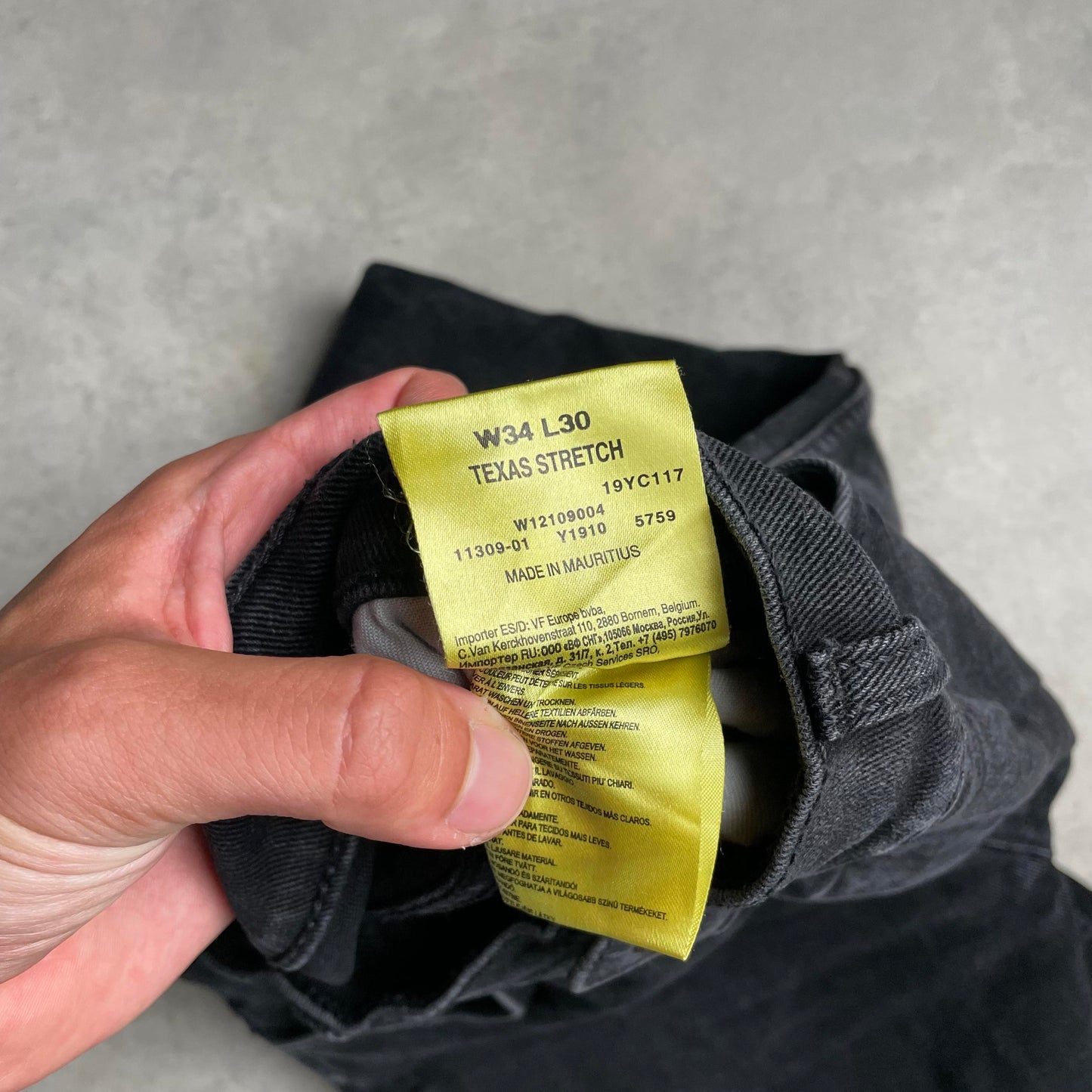 Wrangler fekete slim fit stretch farmernadrág