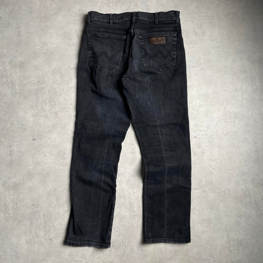 Wrangler fekete slim fit stretch farmernadrág
