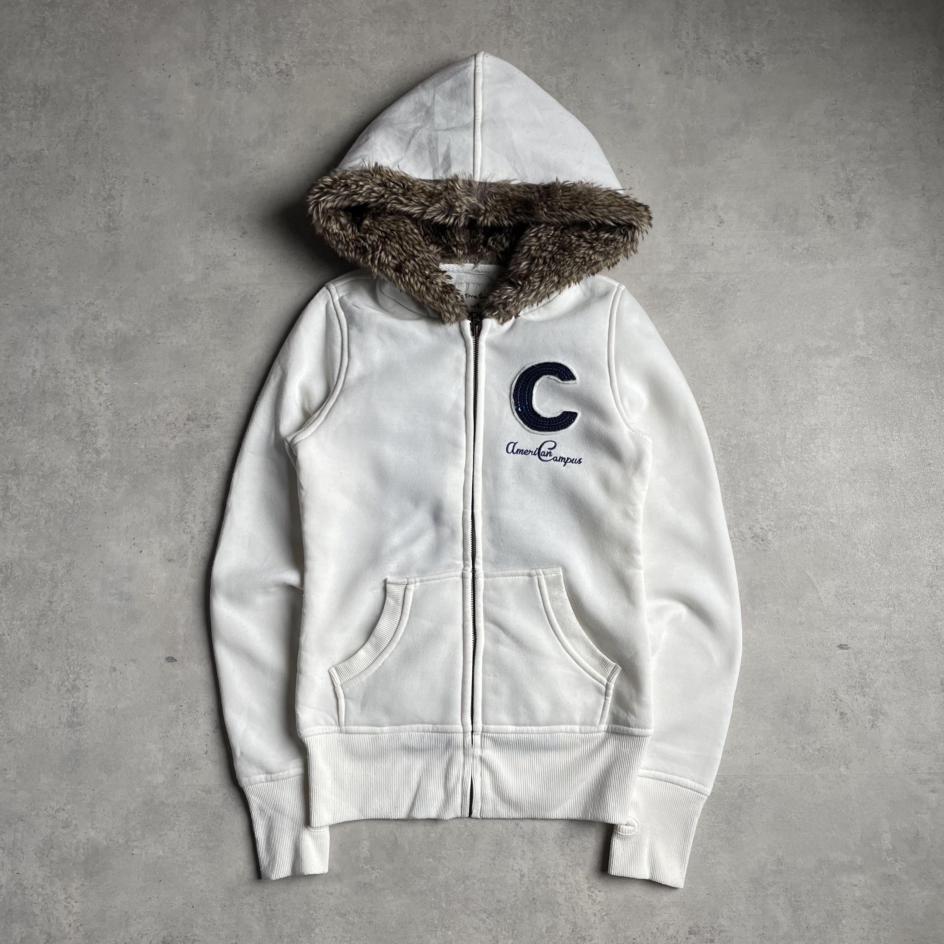 Appel's y2k szőrmés zipup hoodie
