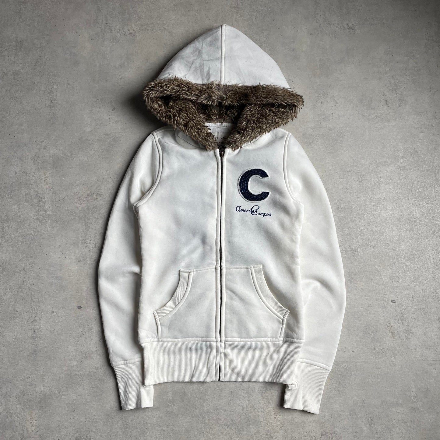 Appel's y2k szőrmés zipup hoodie