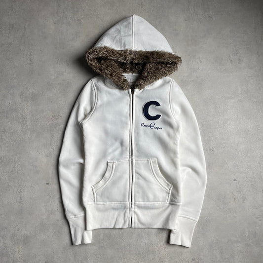 Appel's y2k szőrmés zipup hoodie