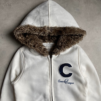 Appel's y2k szőrmés zipup hoodie
