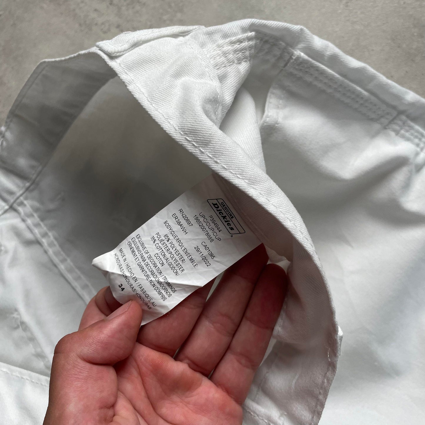 Dickies fehér carpenter rövidnadrág