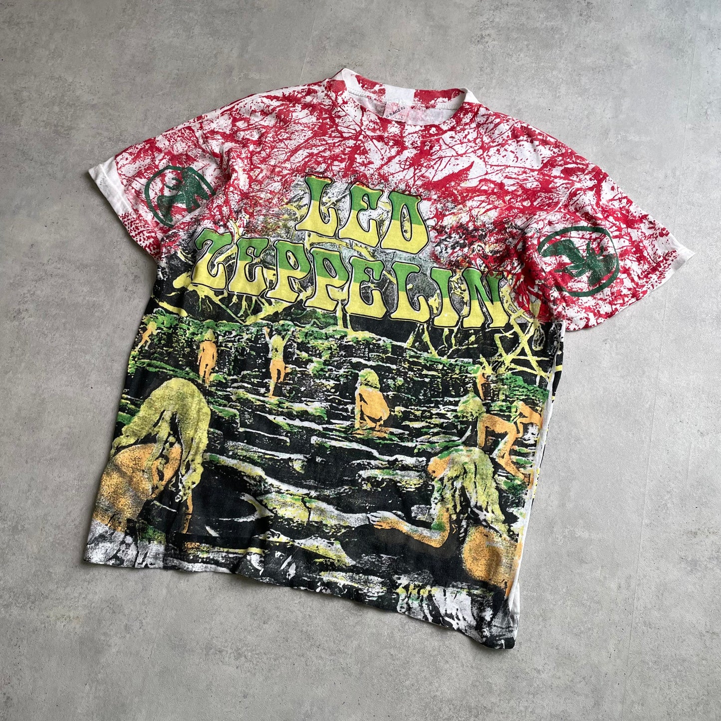 Led Zeppelin House of the Holy batikolt single stitch póló