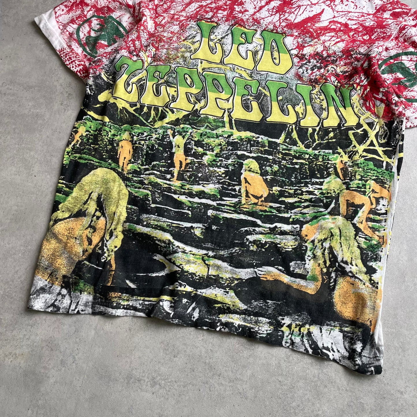 Led Zeppelin House of the Holy batikolt single stitch póló