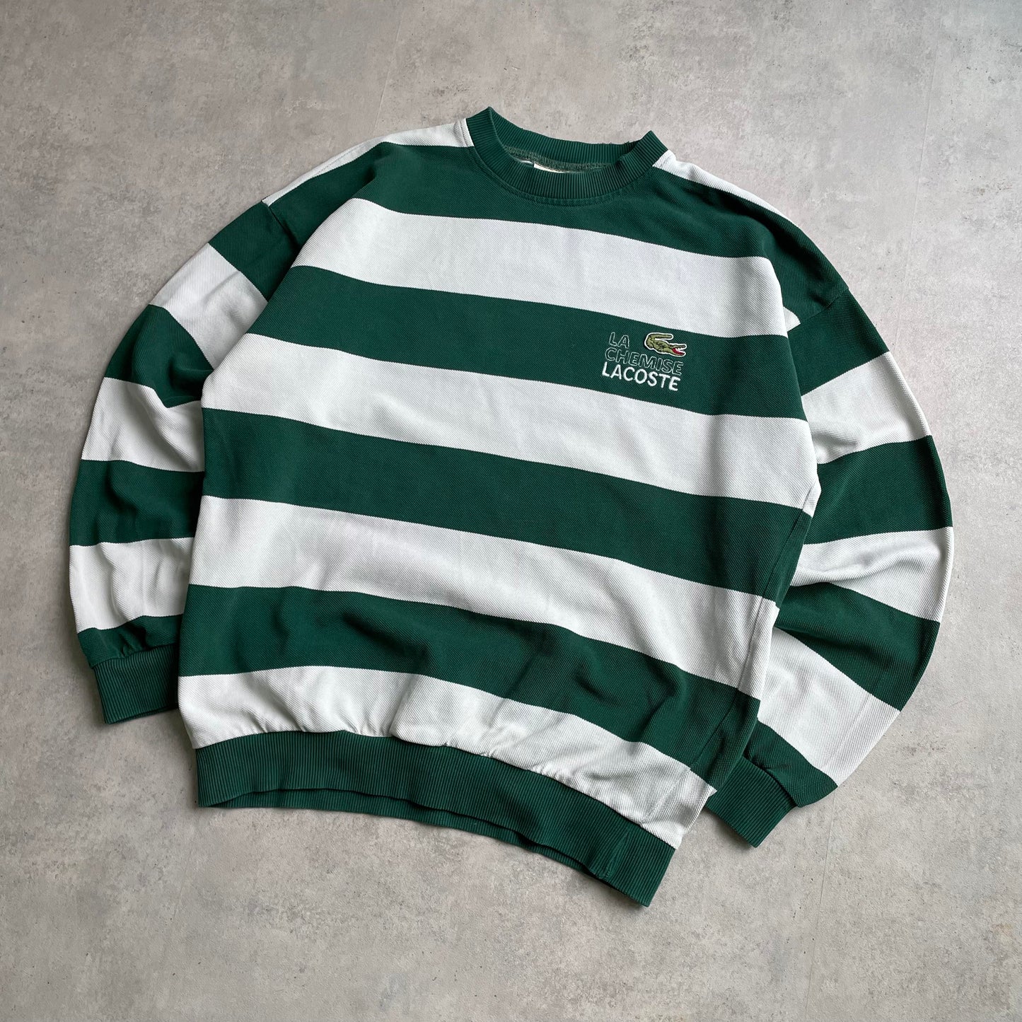 Vintage Chemise Lacoste csíkos crewneck