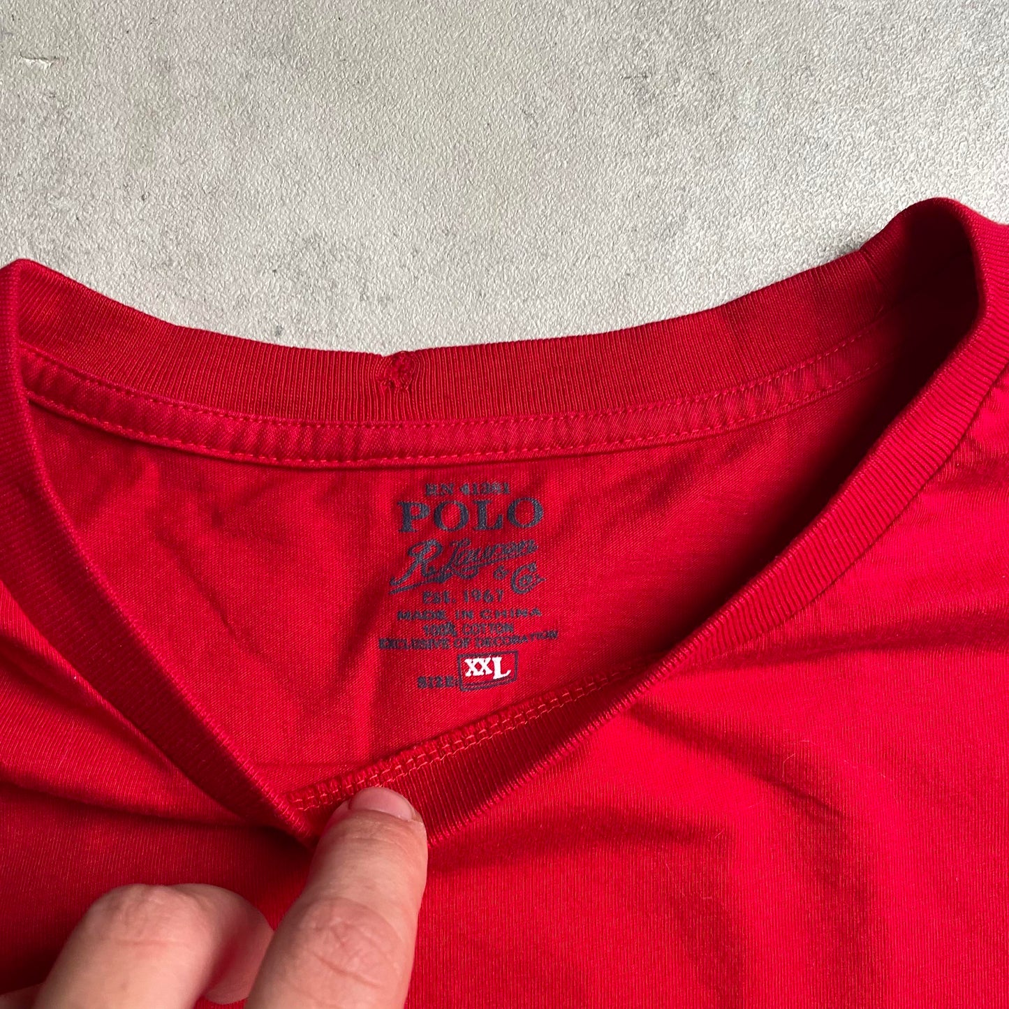 Ralph Lauren piros zsebes póló