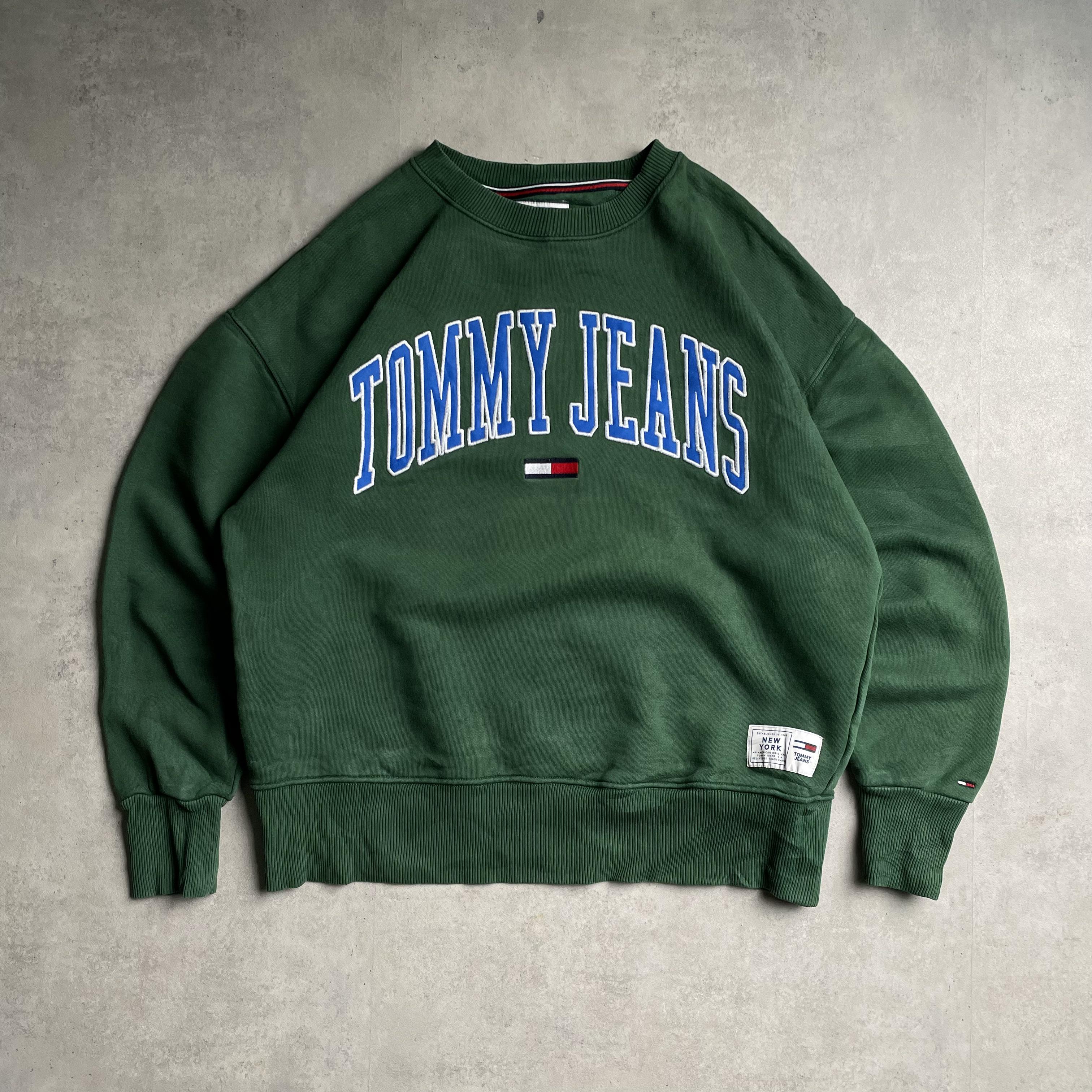 Tommy Jeans zöld crewneck