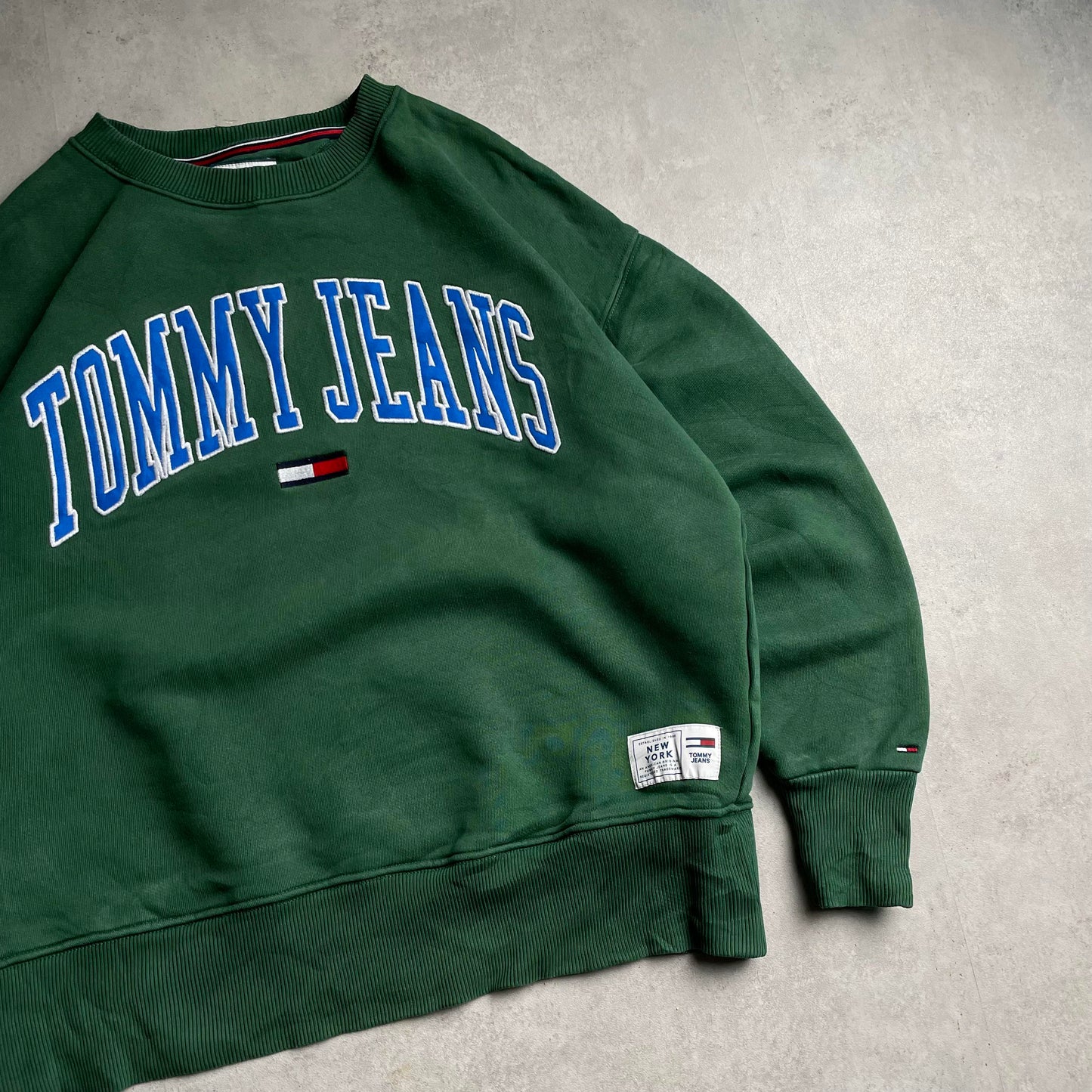 Tommy Jeans zöld crewneck
