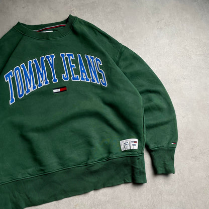 Tommy Jeans zöld crewneck