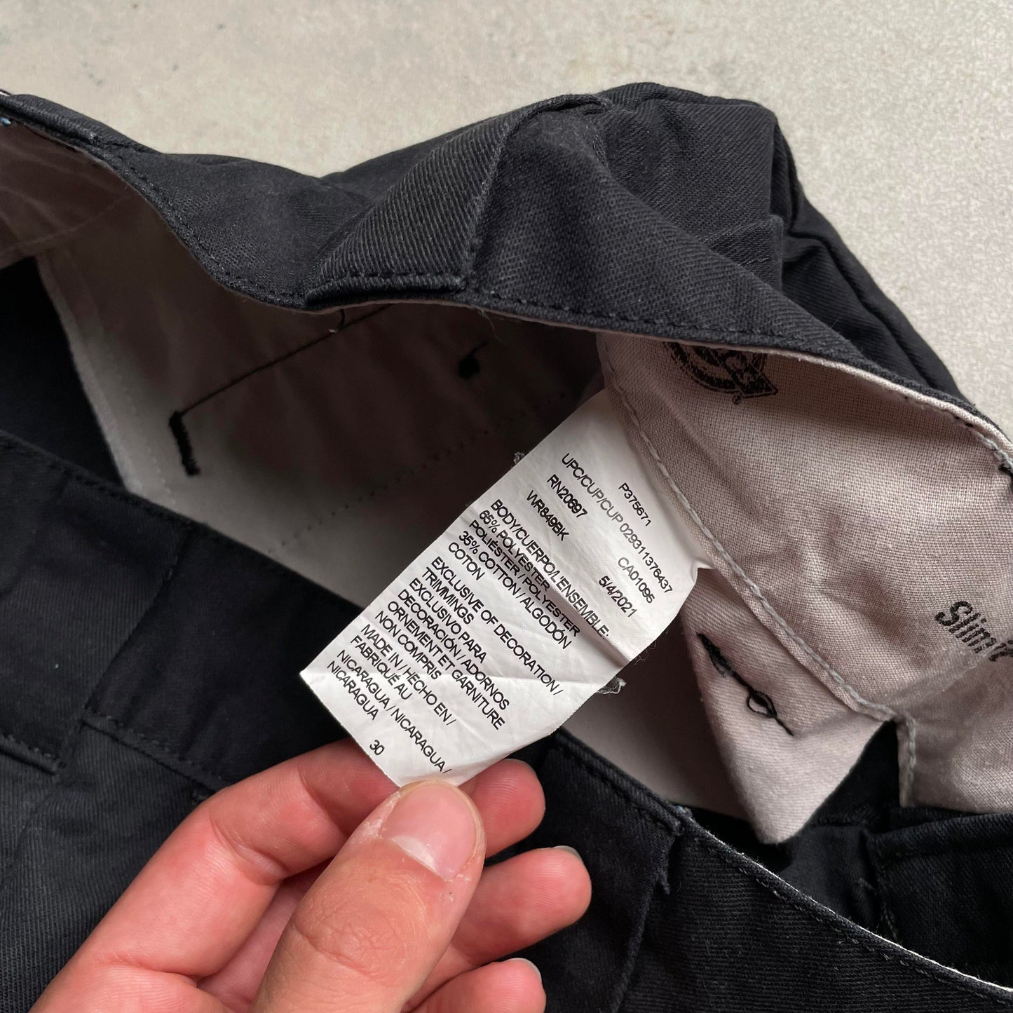 Dickies fekete slim fit rövidnadrág