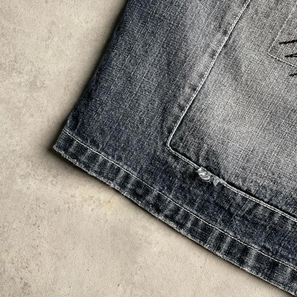 Karl Kani baggy patchwork style farmer jorts