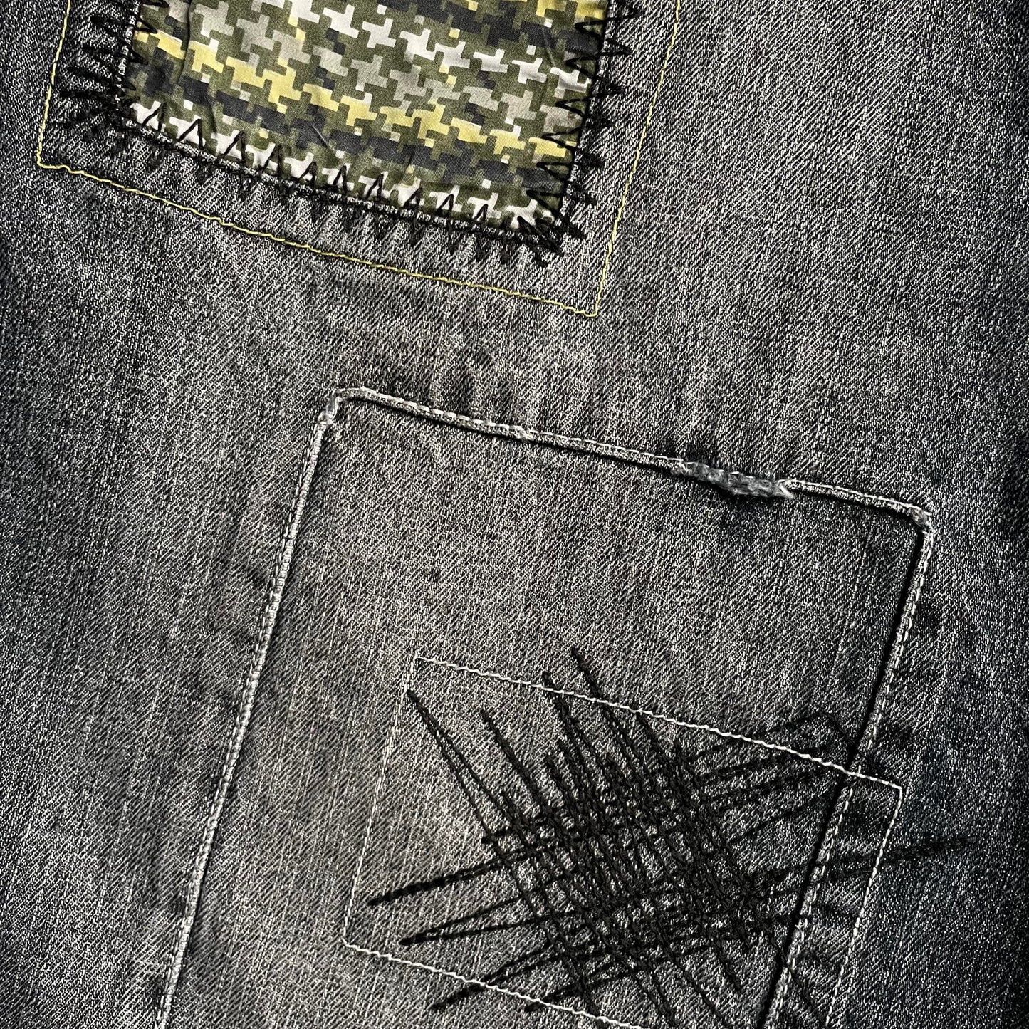 Karl Kani baggy patchwork style farmer jorts