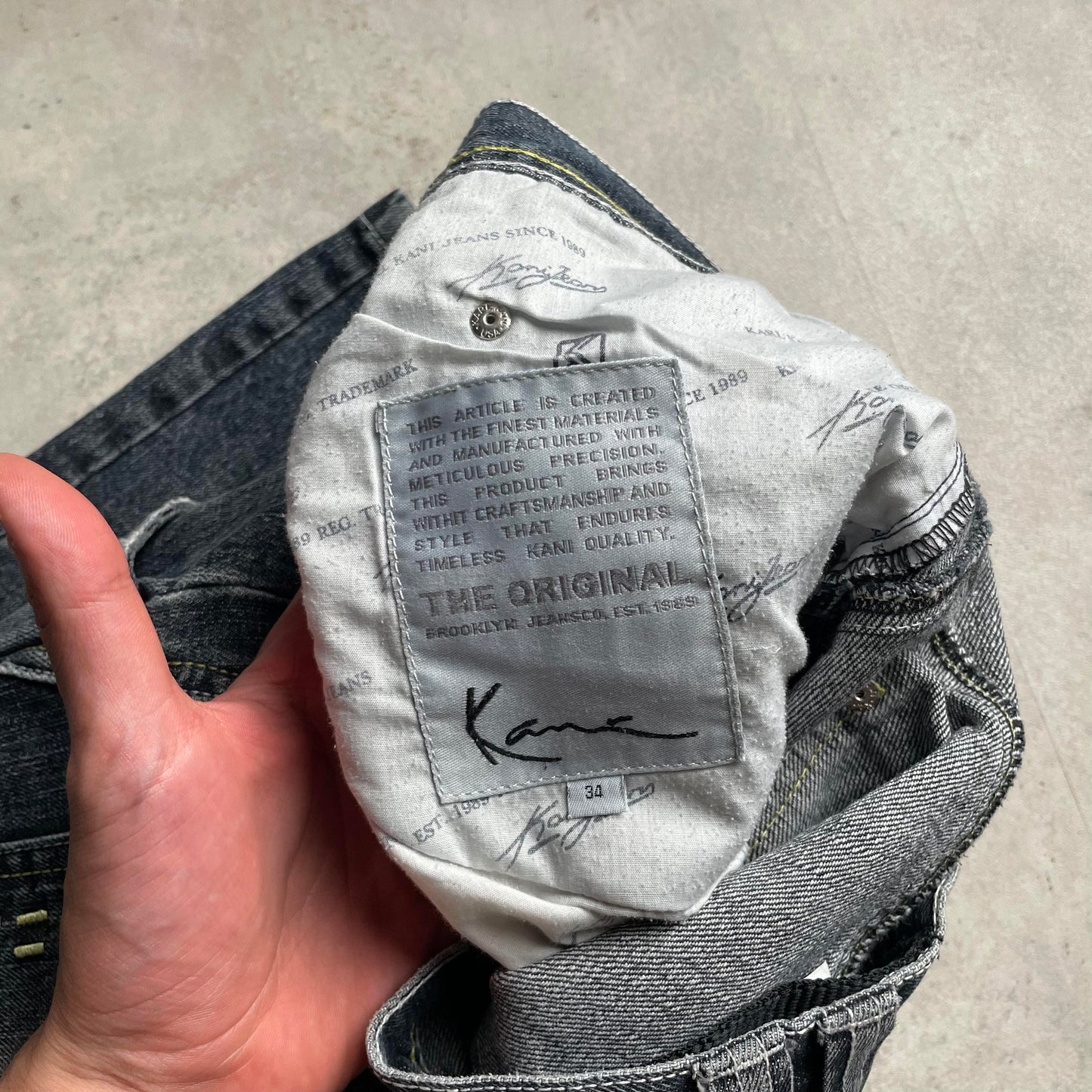 Karl Kani baggy patchwork style farmer jorts