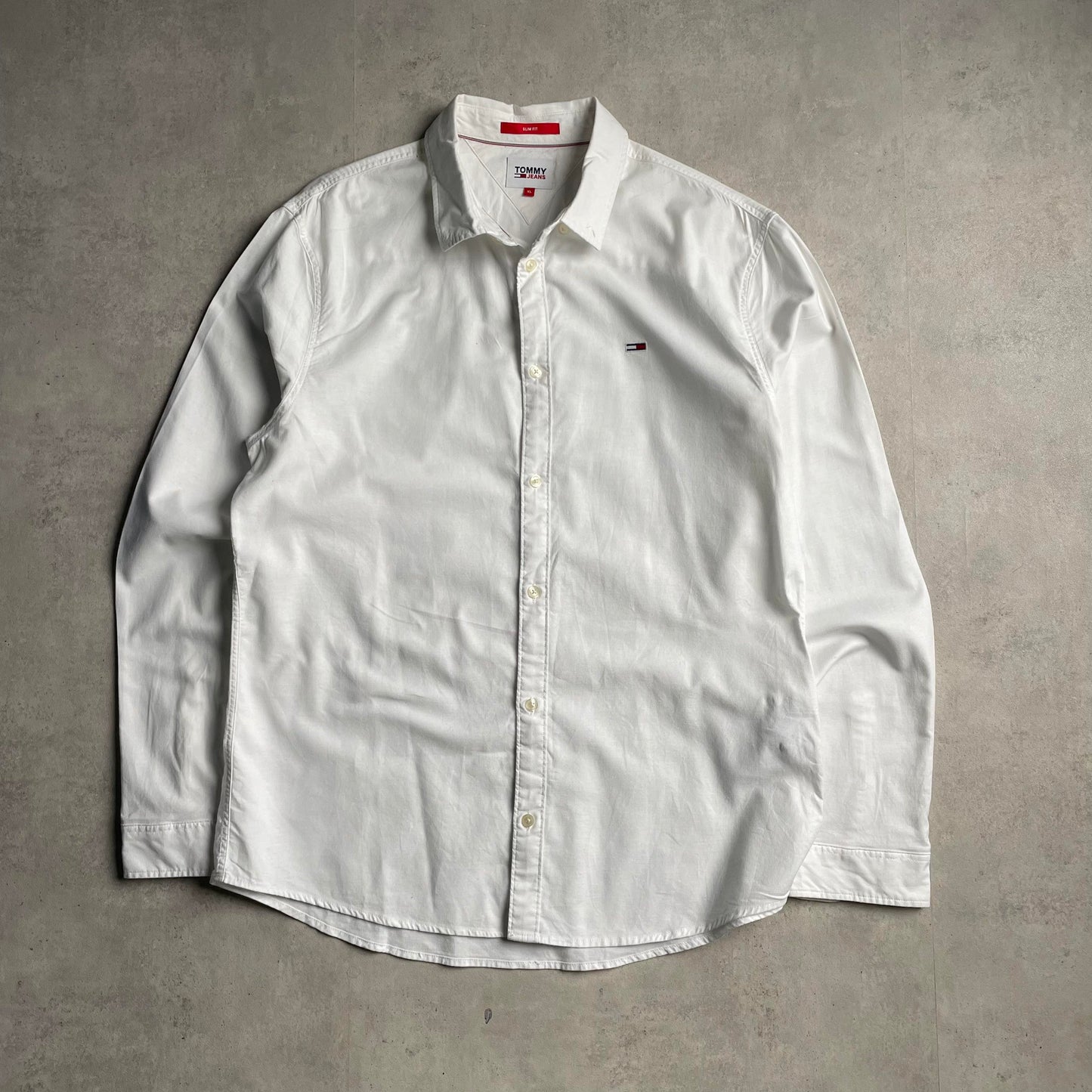 Tommy Jeans fehér slim fit ing