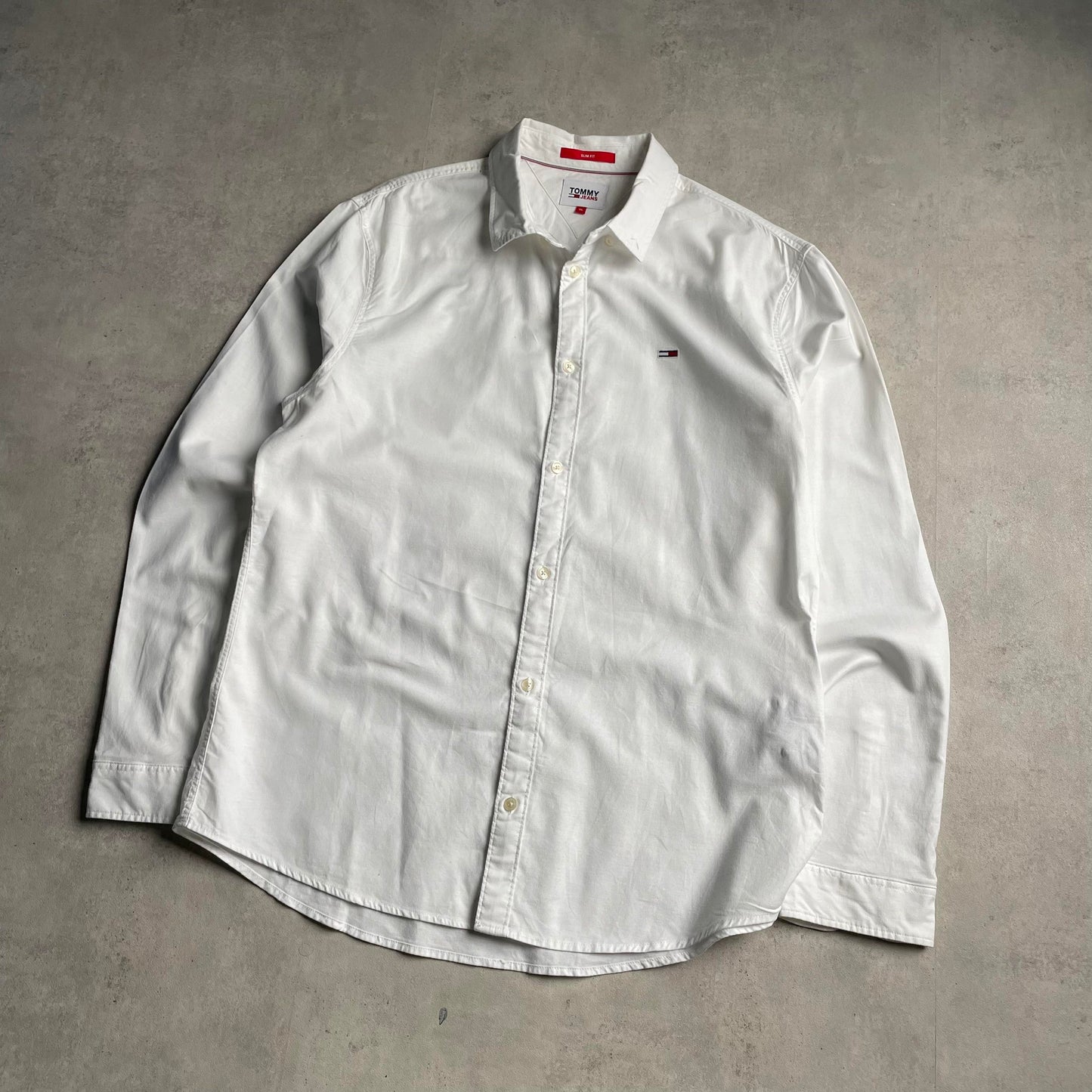 Tommy Jeans fehér slim fit ing