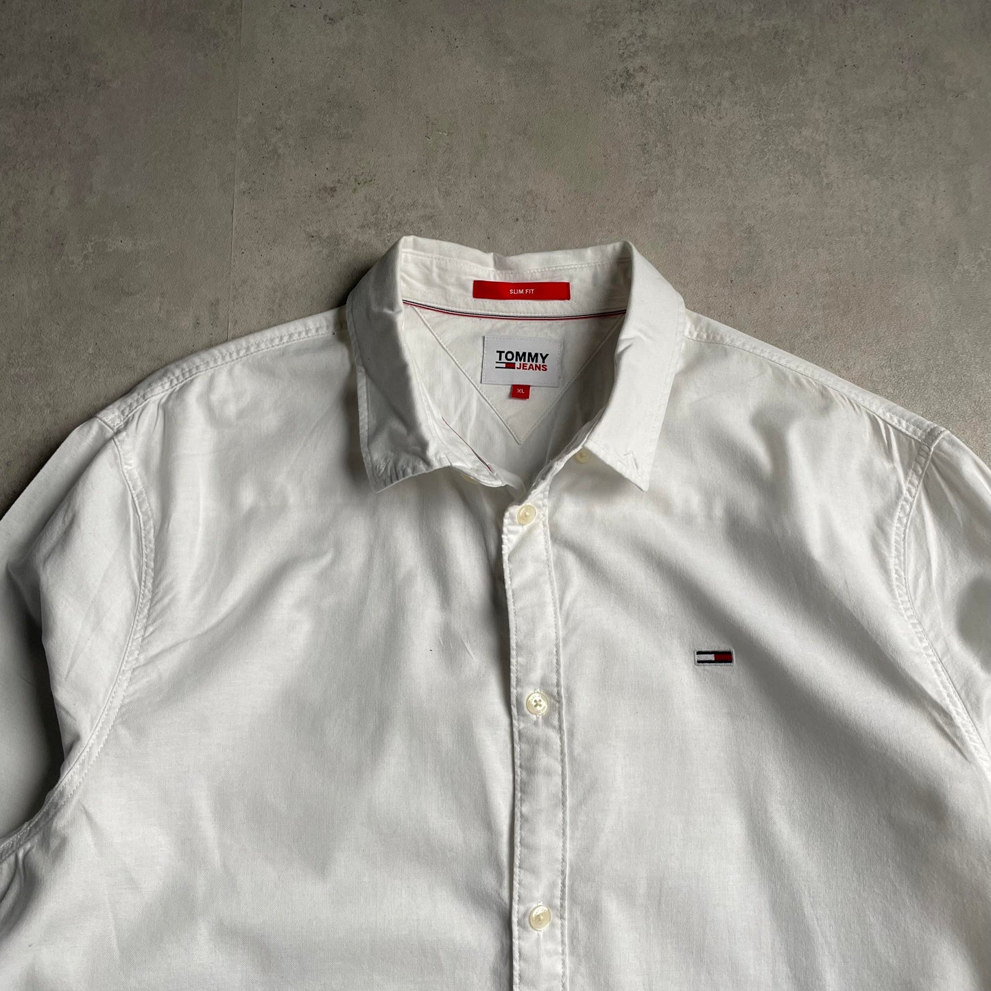 Tommy Jeans fehér slim fit ing