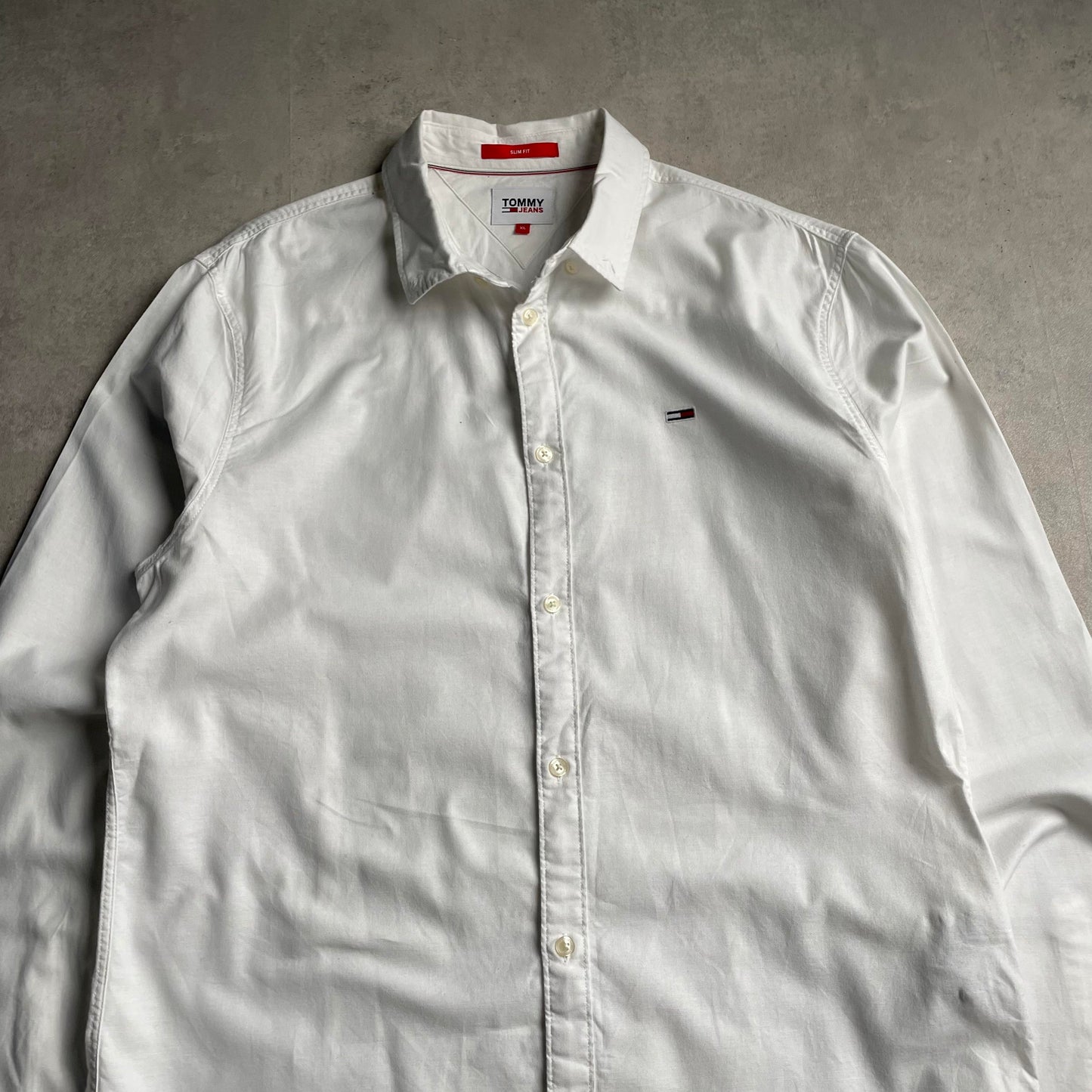 Tommy Jeans fehér slim fit ing