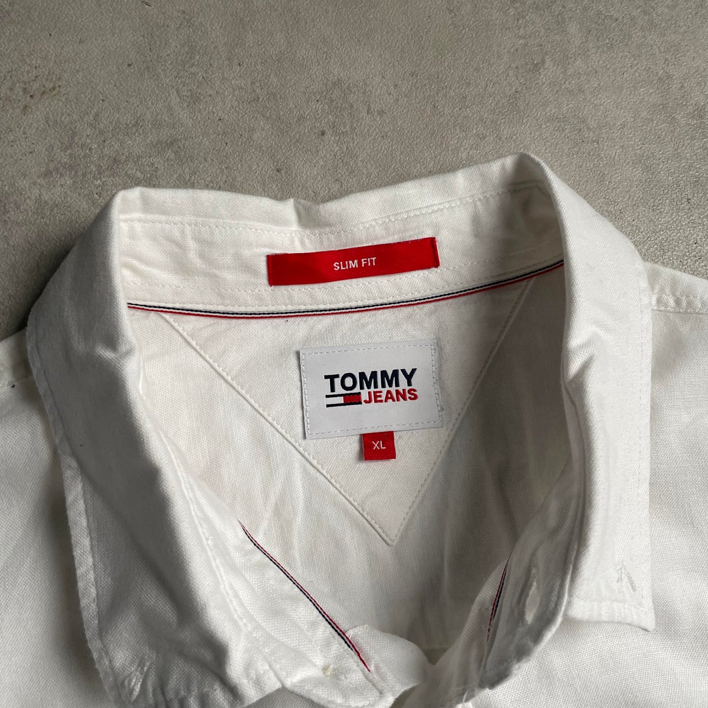 Tommy Jeans fehér slim fit ing