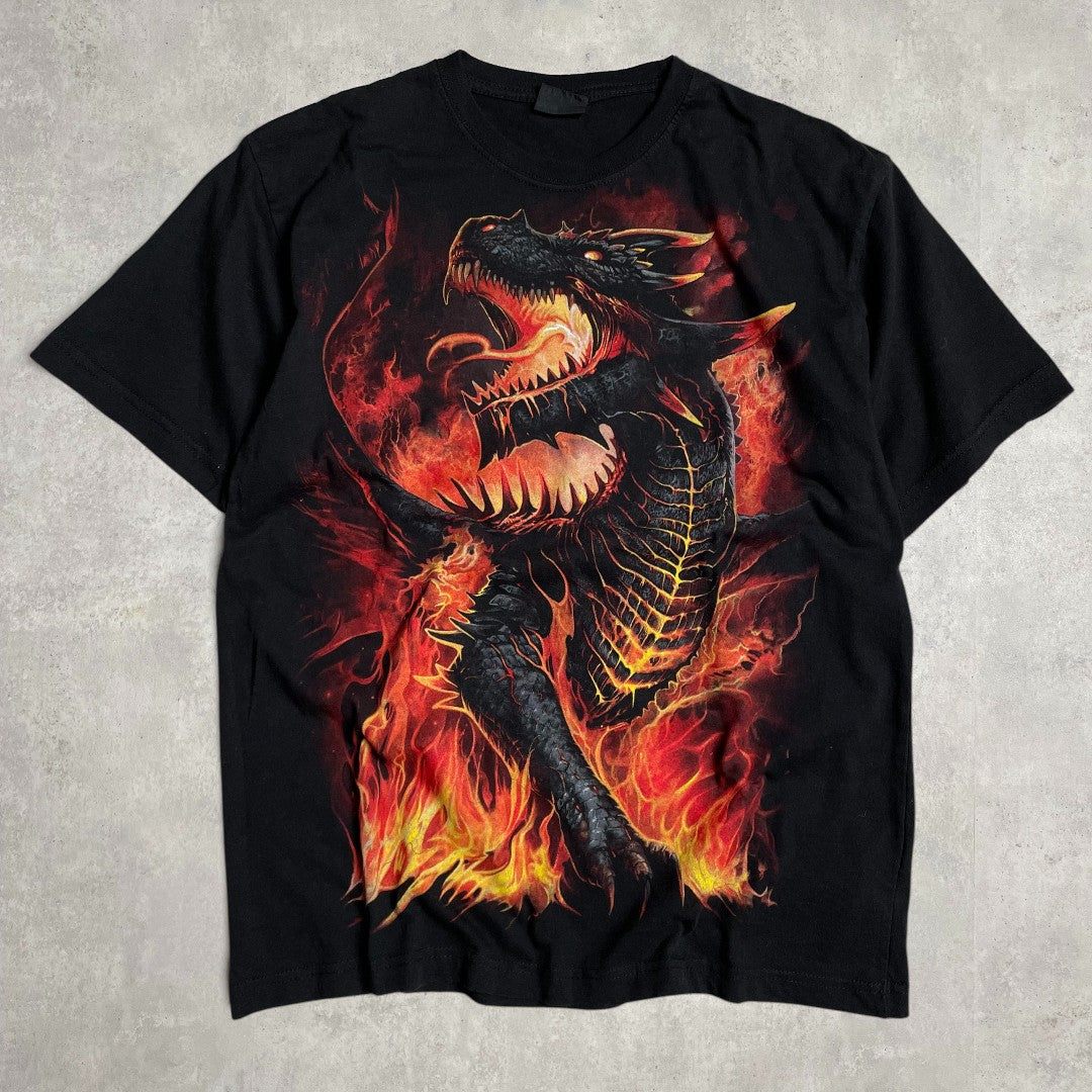 Vintage sárkányos póló