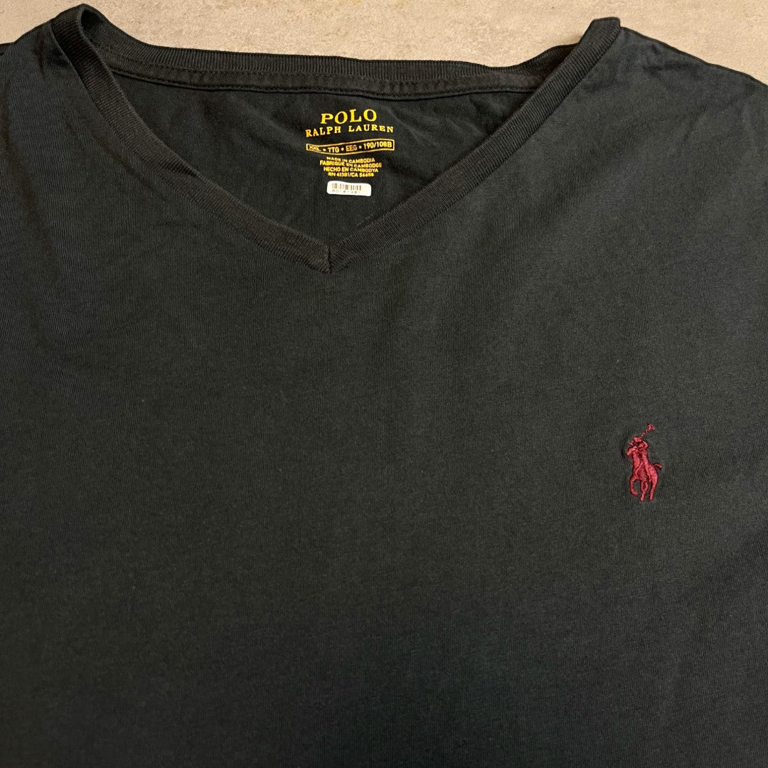 Ralph Lauren szürke v-nyakú póló