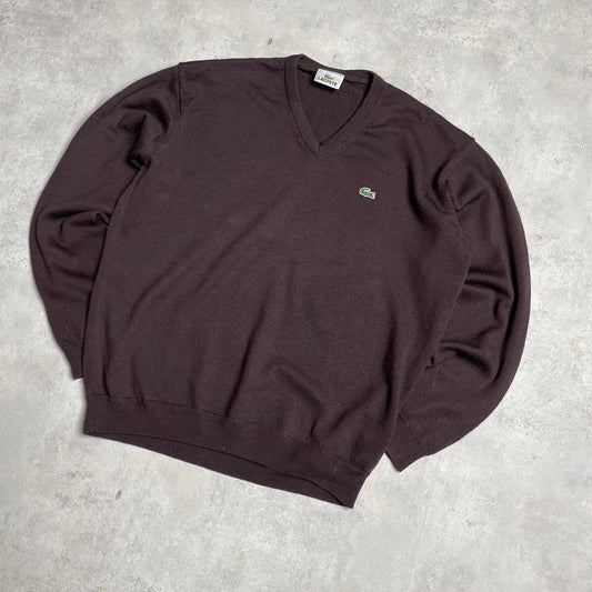 Lacoste v-nyakú kötött pulóver