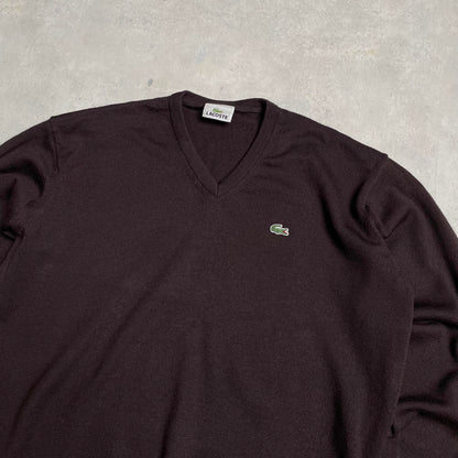 Lacoste v-nyakú kötött pulóver