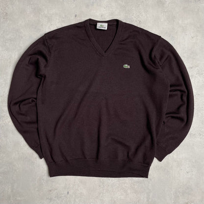 Lacoste v-nyakú kötött pulóver