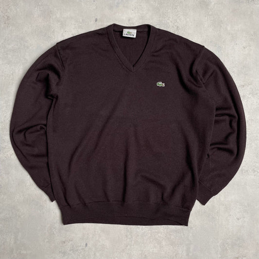 Lacoste v-nyakú kötött pulóver