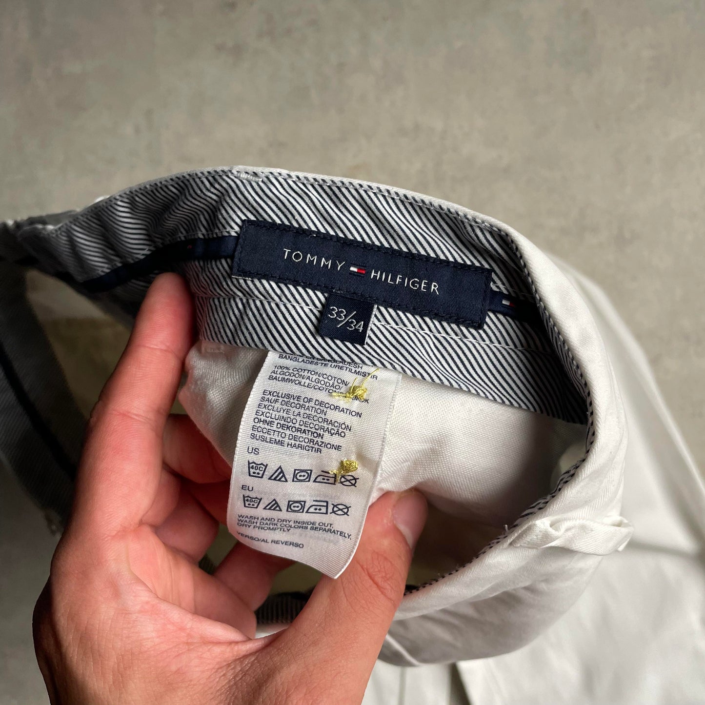 Tommy Hilfiger fehér chinonadrág