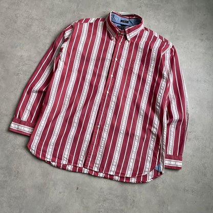Tommy Hilfiger piros-fehér csíkos ing