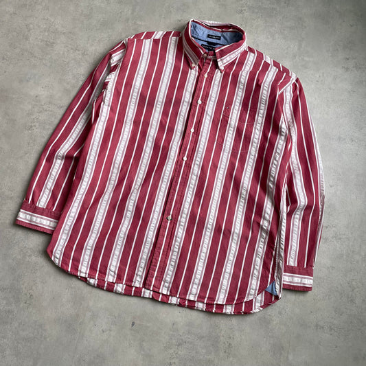 Tommy Hilfiger piros-fehér csíkos ing