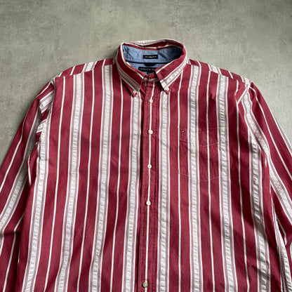 Tommy Hilfiger piros-fehér csíkos ing