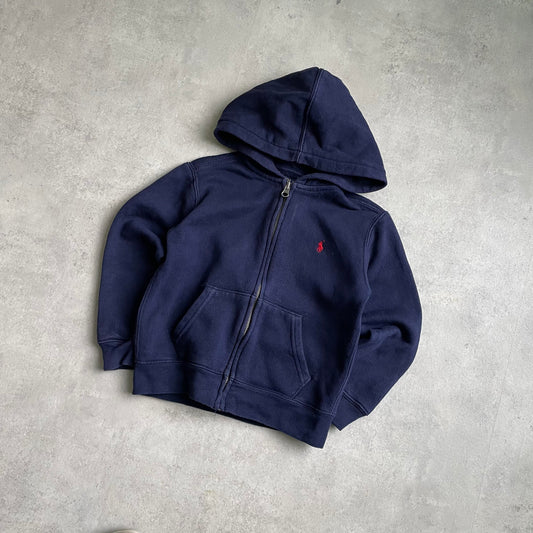 Ralph Lauren gyerek sötétkék zipup hoodie